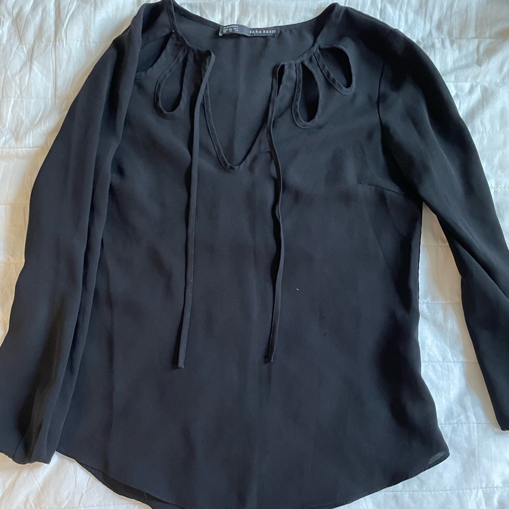 Zara Basic XS black blouse